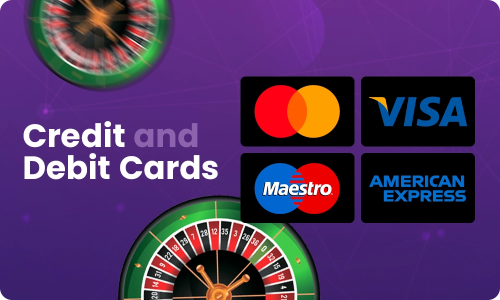 Which credit cards can be used to make top-ups on roulette sites?