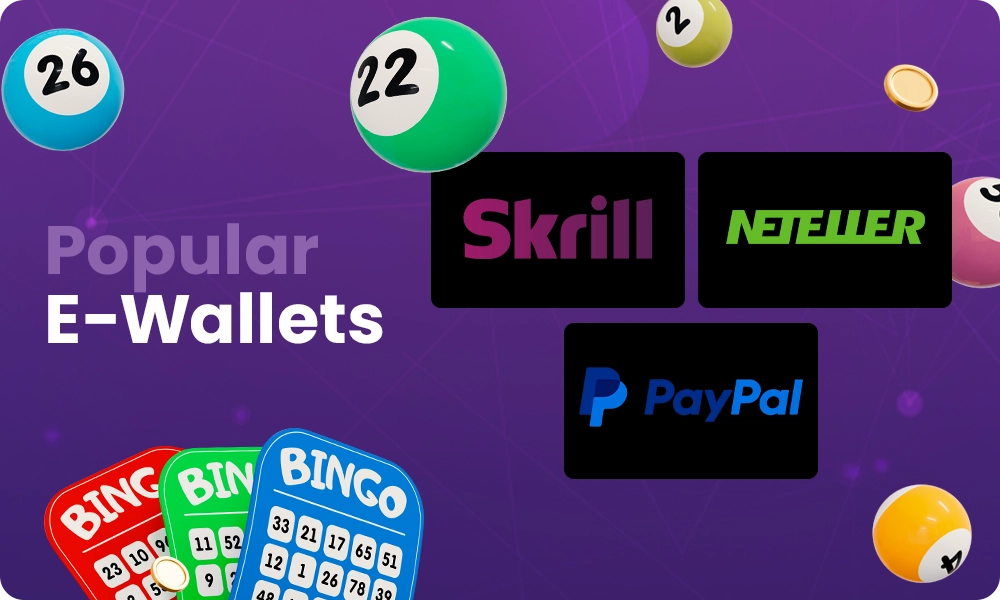 How does the e-wallet system for casino bingo work?