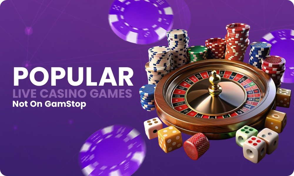 What are some popular live casino games that are not registered with GamStop?