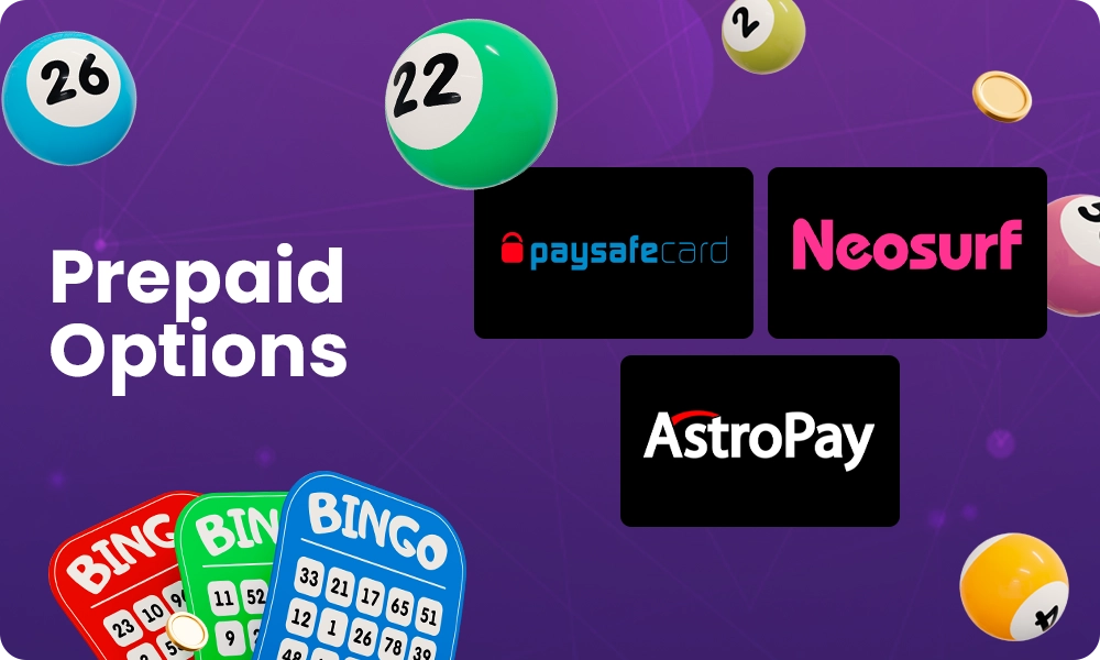 How does prepaid options work for casino bingo?