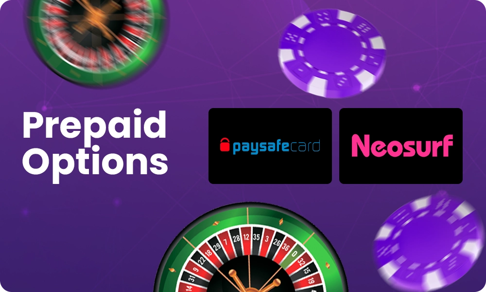 Which prepaid options can be used to make top-ups on roulette sites?