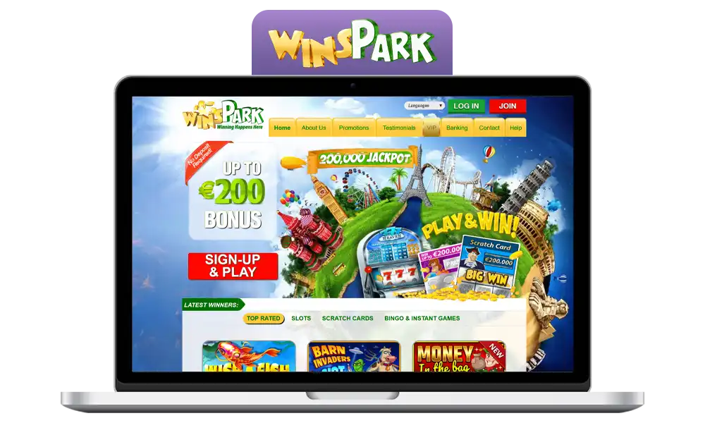 Interface of Wins Park bookmaker office